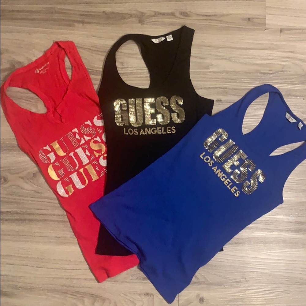 3 GUESS tanks - size M